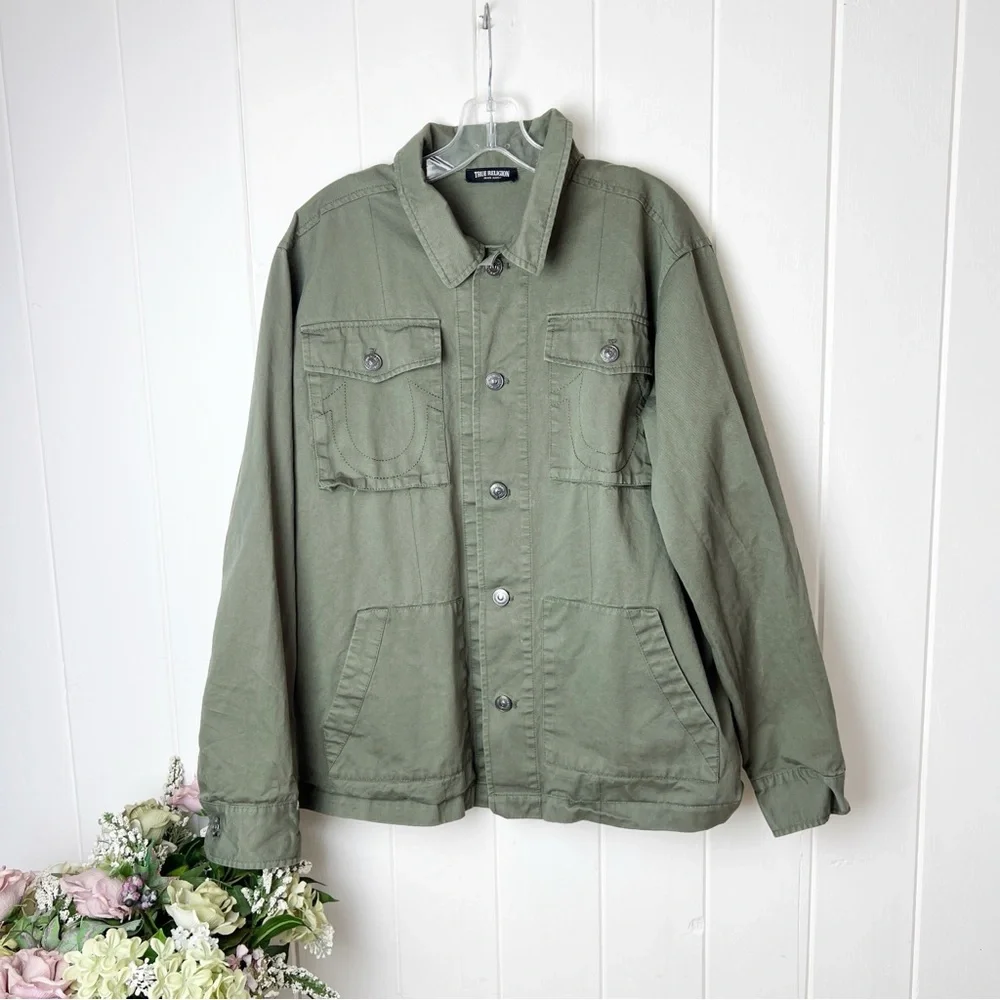 True Religion Military Jacket 100% Cotton